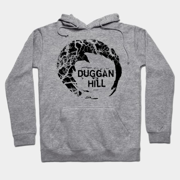 Duggan Hill - Black On White Hoodie by DugganHill